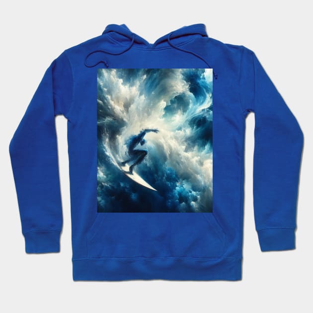 Surfing Ocean Wave surfboarding Hoodie by DarkWave